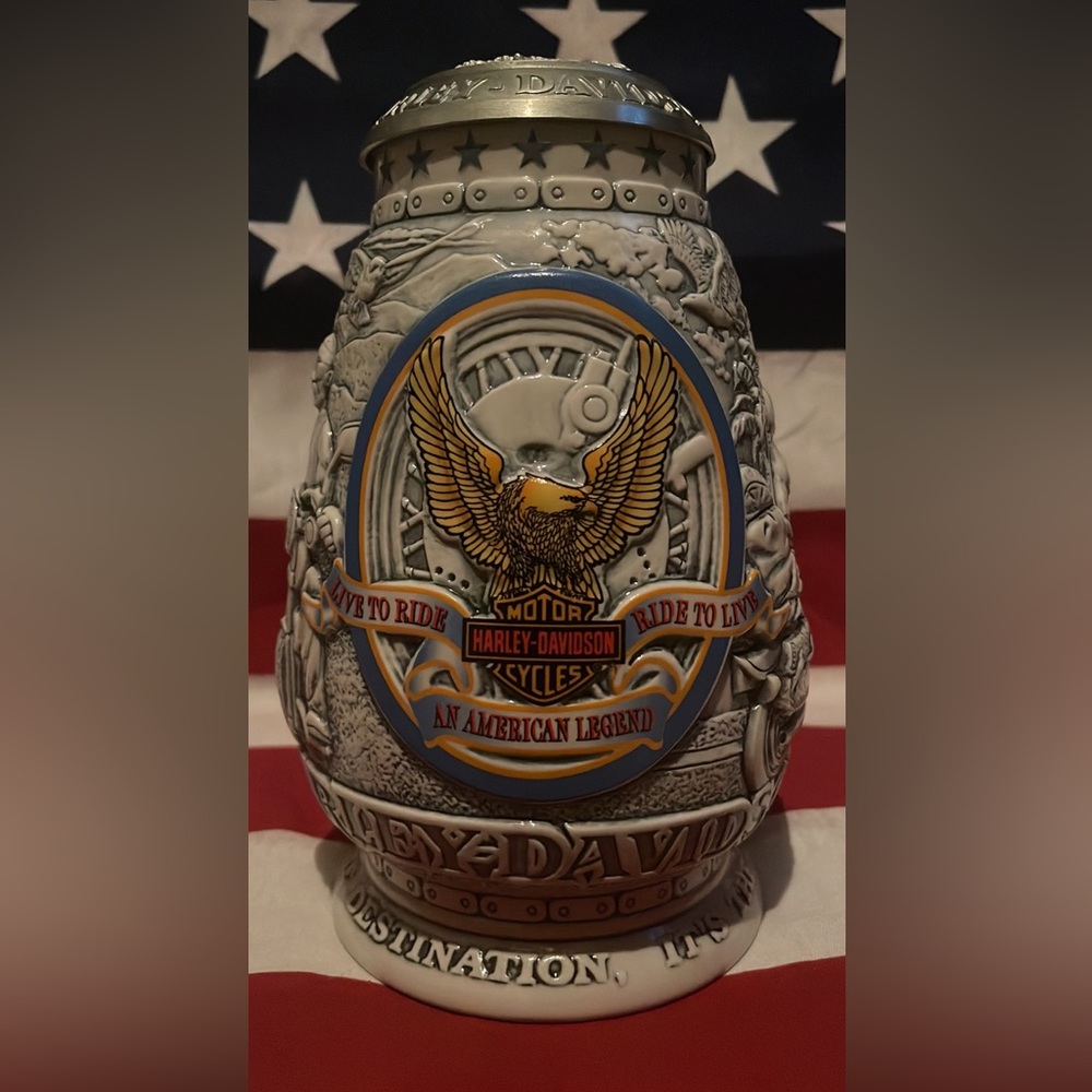 HARLEY DAVIDSON 3D It's Not The Destination It's The Journey Collector Stein Mug